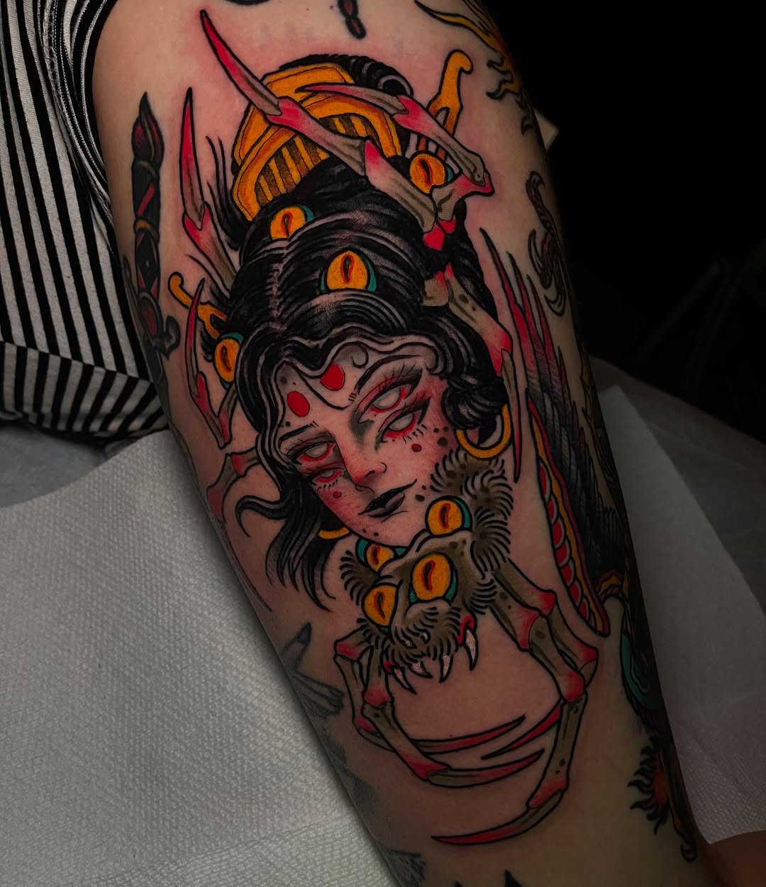 Neo-traditional tattoo by John Tucker