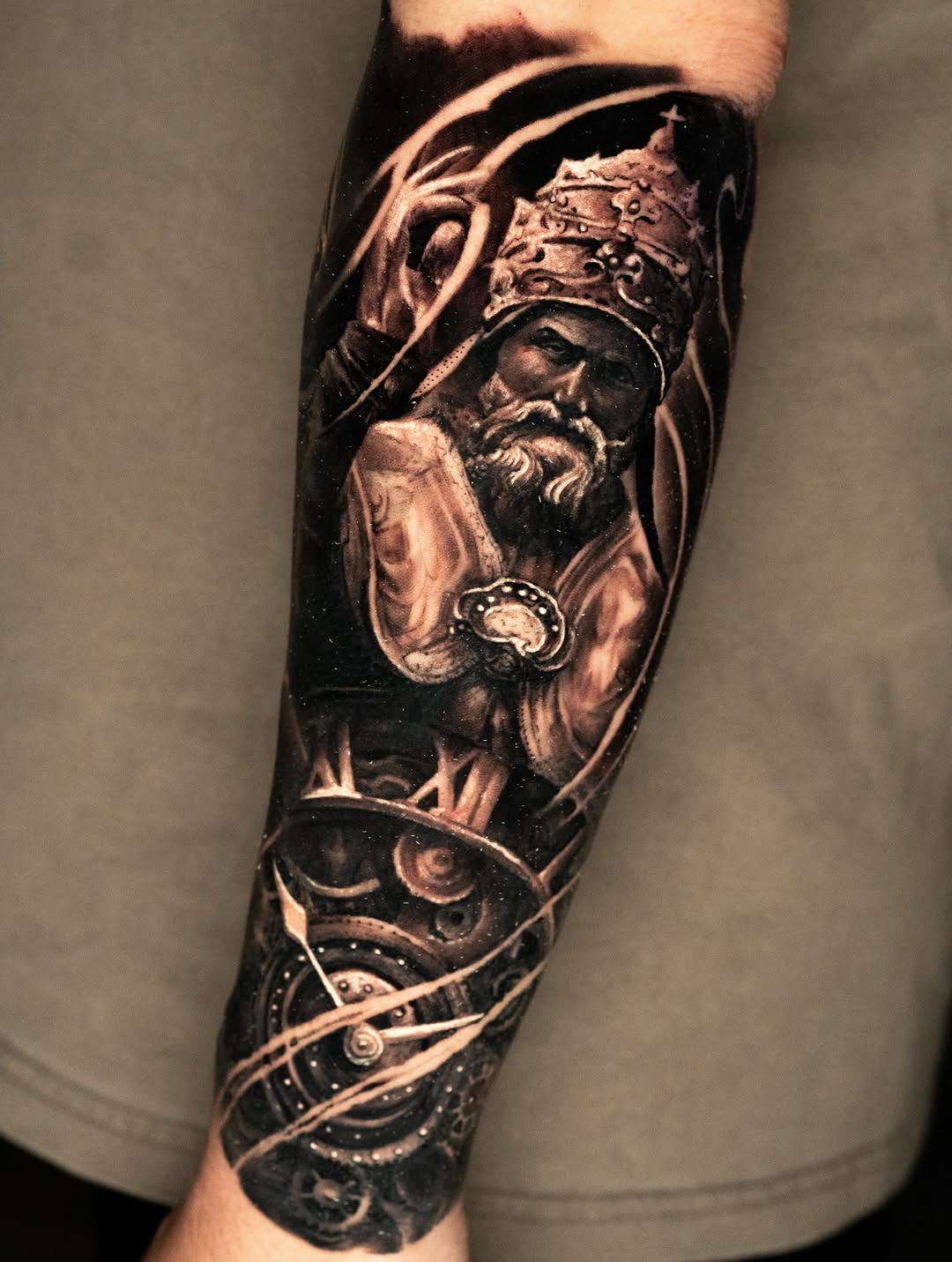 Black and gray realism tattoo by Prettyboytatt