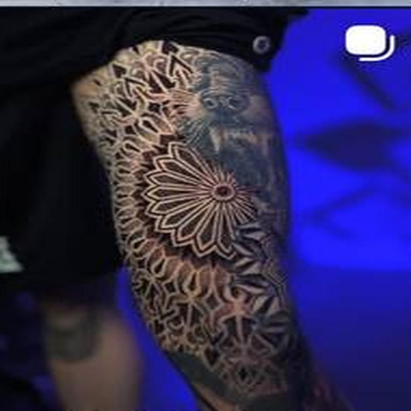 Geometric mandala tattoo