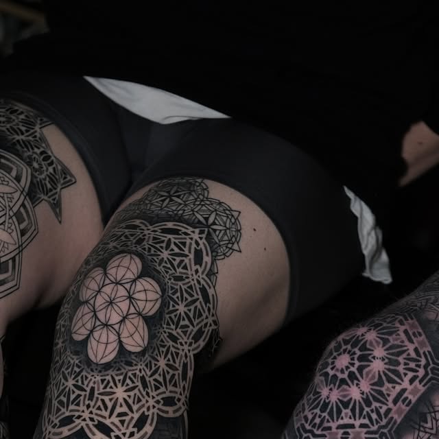 Custom mandala tattoo Houston