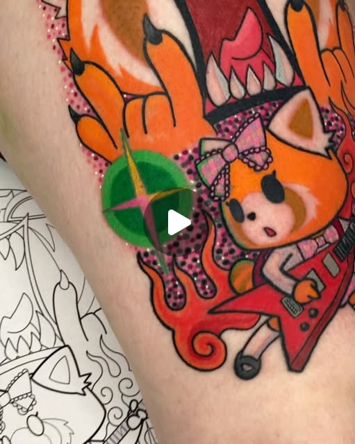 Fine line geometric tattoo