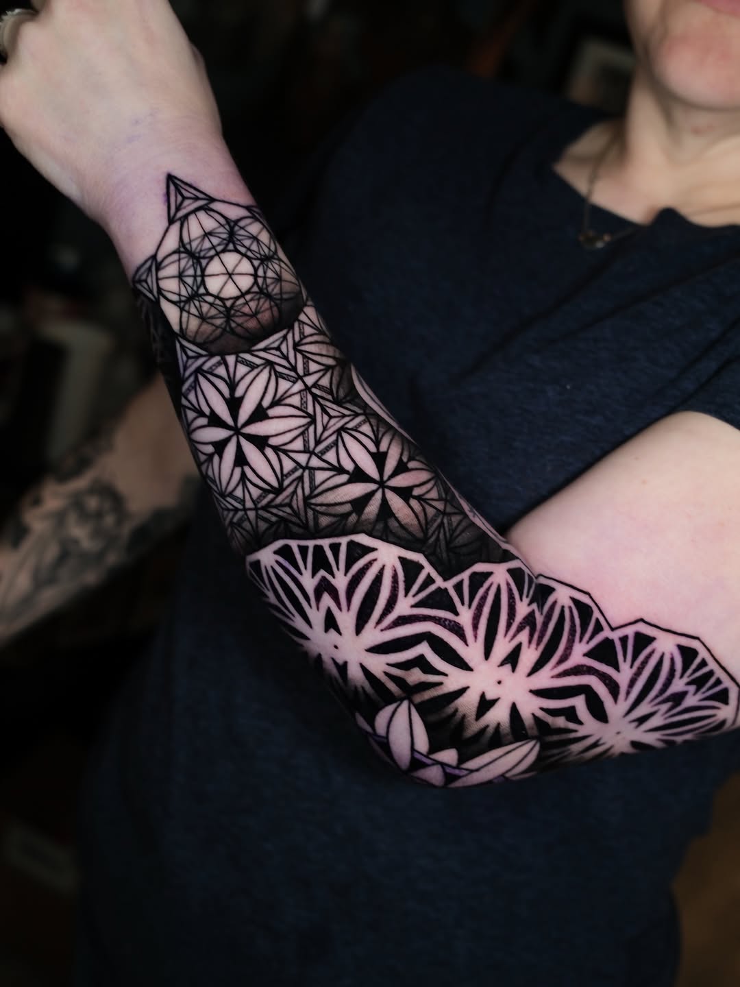 Geometric tattoo by Raul Wesche