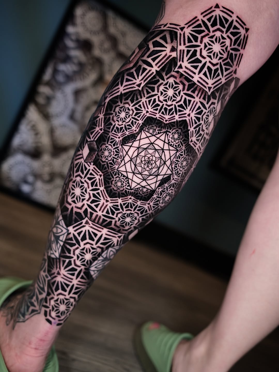 Geometric tattoo by Raul Wesche